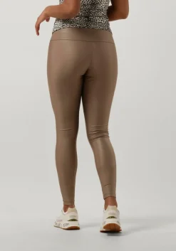 DEBLON SPORTS legging clara shine leggings high waistband taupe New