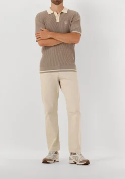 FILLING PIECES polo fine knit polo taupe Hot