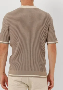 FILLING PIECES polo fine knit polo taupe Hot