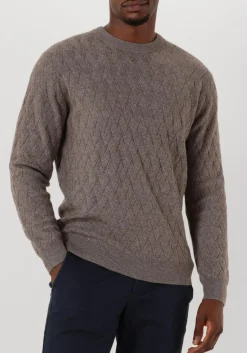 GENTILUOMO trui round ls taupe Hot