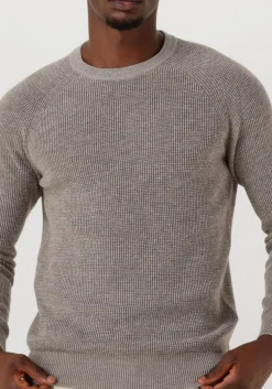 GENTILUOMO trui round ls raglan taupe New