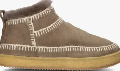 LAIDBACKLONDON vachtlaarzen nyuki low crochet taupe