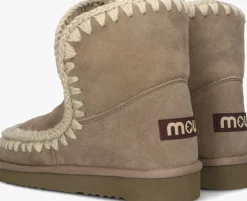 MOU vachtlaarzen eskimo 18 glitter logo taupe Sale