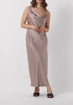 NOTRE-V maxi jurk satin strap dress taupe Online