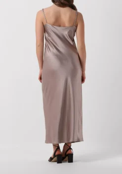 NOTRE-V maxi jurk satin strap dress taupe Online
