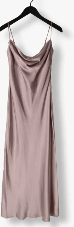 NOTRE-V maxi jurk satin strap dress taupe Online