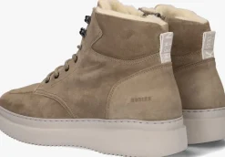 NUBIKK hoge sneakers jonah polar fur taupe Online