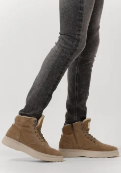 NUBIKK hoge sneakers jonah polar fur taupe Online