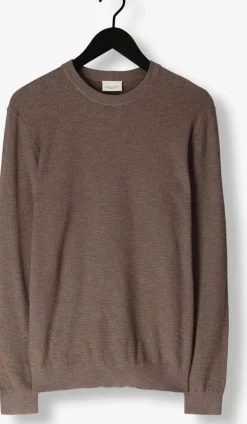 PROFUOMO trui pullover crew neck taupe Discount