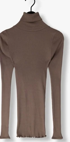 ROSEMUNDE coltrui silk t-shirt w/ roller neck taupe Online