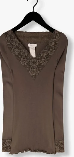 ROSEMUNDE top bernadine organic t-shirt lace taupe
