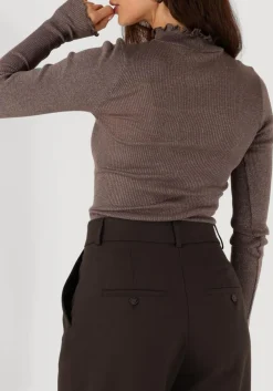 ROSEMUNDE top boston turtleneck w/ lurex taupe New