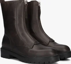 SHABBIES enkelboots tirza zipa taupe