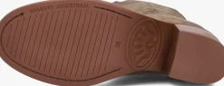 SHABBIES enkellaarsjes puk ankie taupe Outlet