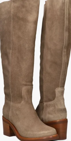 SHABBIES hoge laarzen puk tuba taupe Discount