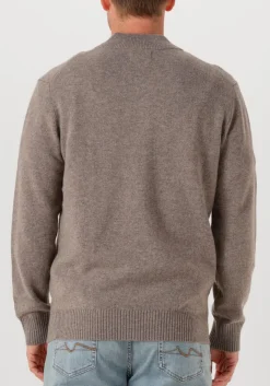 STEFANO LAURAN trui half zip l taupe