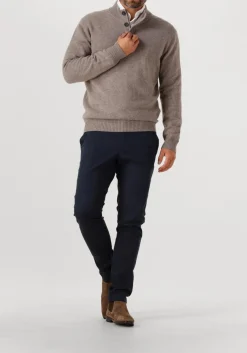 STEFANO LAURAN trui half zip l taupe