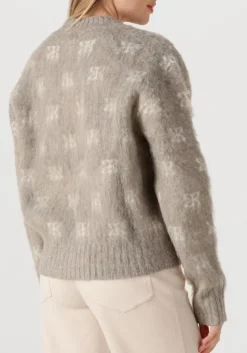 STUDIO AR trui alyssa brushed knit taupe Discount