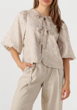 SUMMUM blouses blouse jacquard taupe