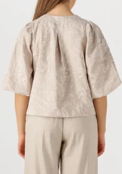 SUMMUM blouses blouse jacquard taupe