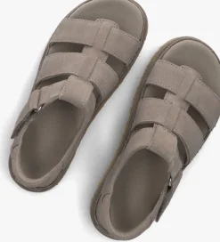 UGG platte sandalen w goldenstar strap taupe Discount