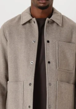 WOOLRICH jack wool chore coat taupe Hot