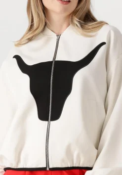 ALIX THE LABEL te jack ladies woven bull bomber wit New