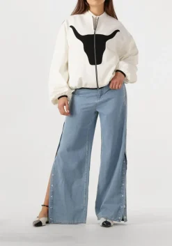 ALIX THE LABEL te jack ladies woven bull bomber wit New