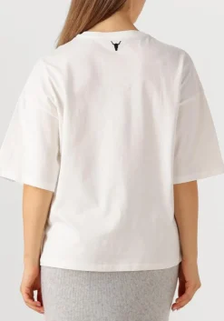 ALIX THE LABEL te t-shirt ladies knitted basic the label t-shirt wit