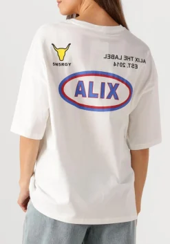 ALIX THE LABEL te t-shirt ladies knitted racer t-shirt wit Discount