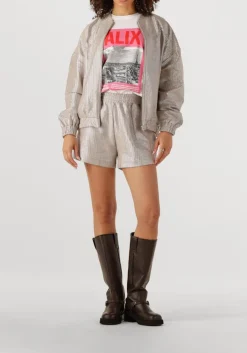 ALIX THE LABEL te t-shirt ladies knitted photoprint t-shirt wit Discount