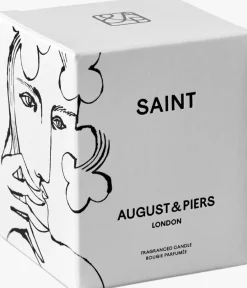 AUGUST & PIERS te geurkaarsen saint 90gr - scented candle wit Hot