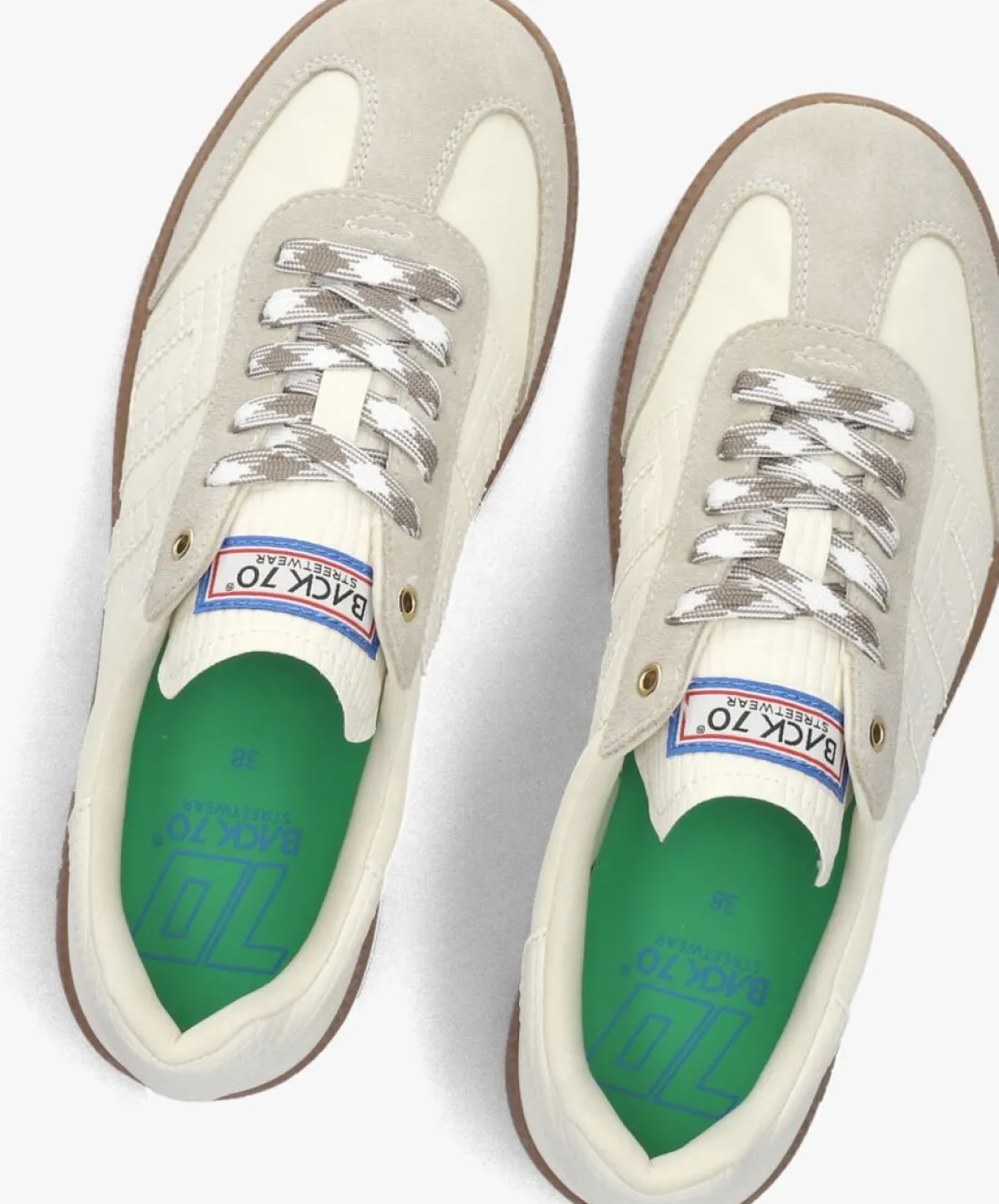 BACK70 te lage sneakers ghost wit