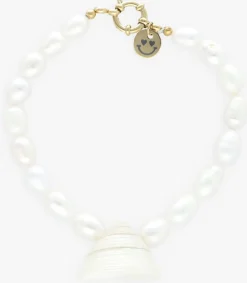 BONNIE STUDIOS te sieraad boris shell bracelet wit Discount