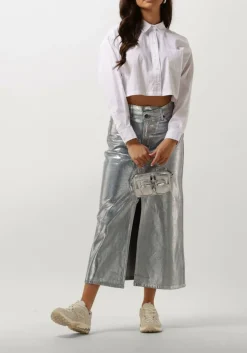 CO'COUTURE te blouses cotton crisp cropped shirt wit Clearance