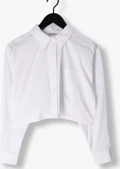 CO'COUTURE te blouses cotton crisp cropped shirt wit Clearance