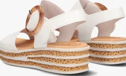 GABOR te platte sandalen 550.2 wit Outlet
