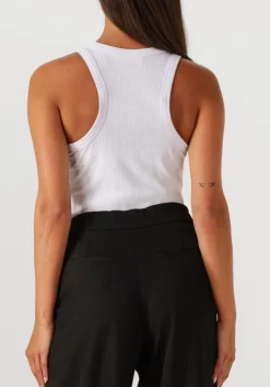 HAUTE L'AMITIÉ te haute l'amitié top rib badge tank wit Outlet