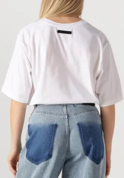 HAUTE L'AMITIÉ te haute l'amitié t-shirt crew rub print tee wit Online