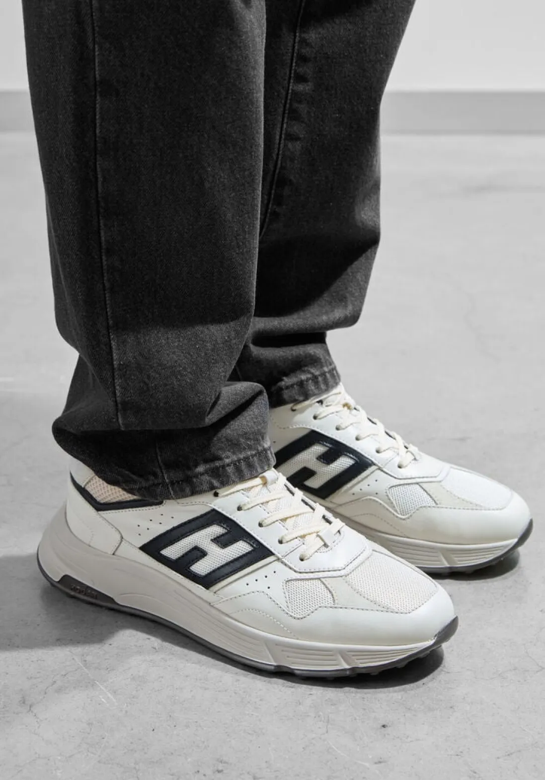 HOGAN te sneakers mesh combi runner wit Online