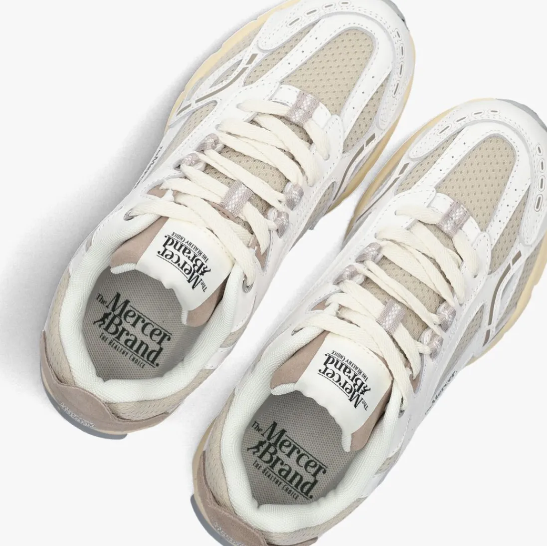 MERCER AMSTERDAM te lage sneakers the re-run vintage wit Outlet