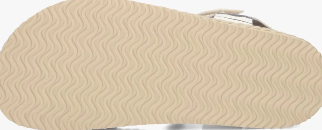 MOU te platte sandalen rope sandal black h strap wit Outlet