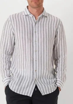 PROFUOMO te klassiek overhemd shirt x-cutaway linen wit Sale