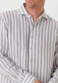 PROFUOMO te klassiek overhemd shirt x-cutaway linen wit Sale