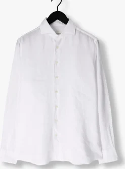 PROFUOMO te klassiek overhemd shirt x-cutaway linen wit Clearance