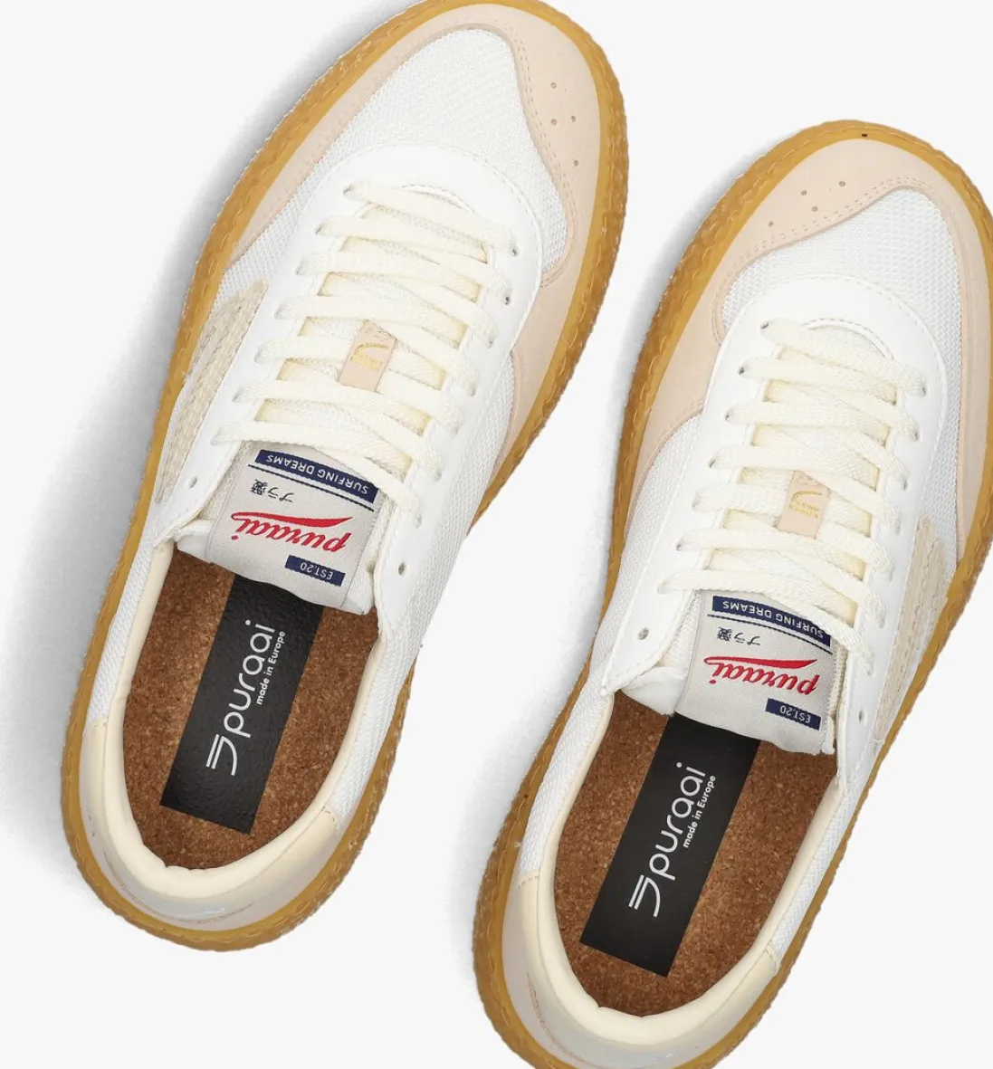 PURAAI te lage sneakers 4.05 polly 1 wit Sale