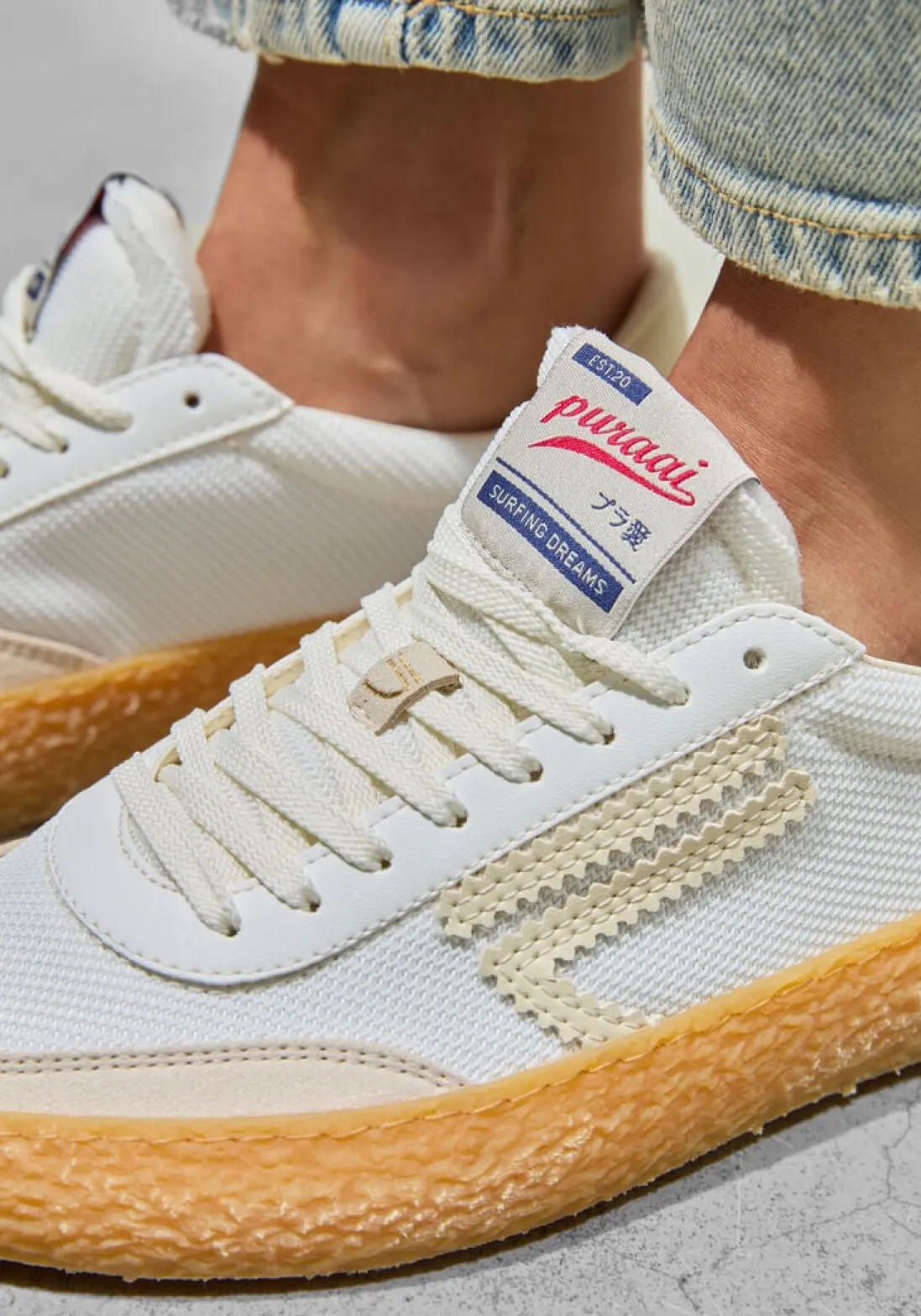 PURAAI te lage sneakers 4.05 polly 1 wit Sale