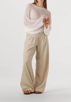 RESORT FINEST te trui crochet sweater wit