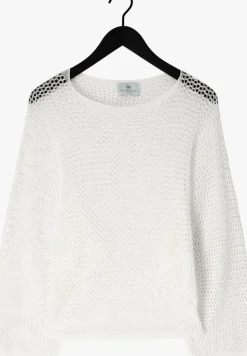 RESORT FINEST te trui crochet sweater wit