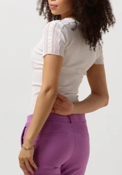 ROSEMUNDE te t-shirt benita silk t-shirt w/ lace wit Hot